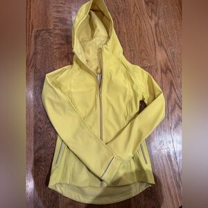 Lululemon women's cross chill electric lemon windbreaker athletic jacket size 4